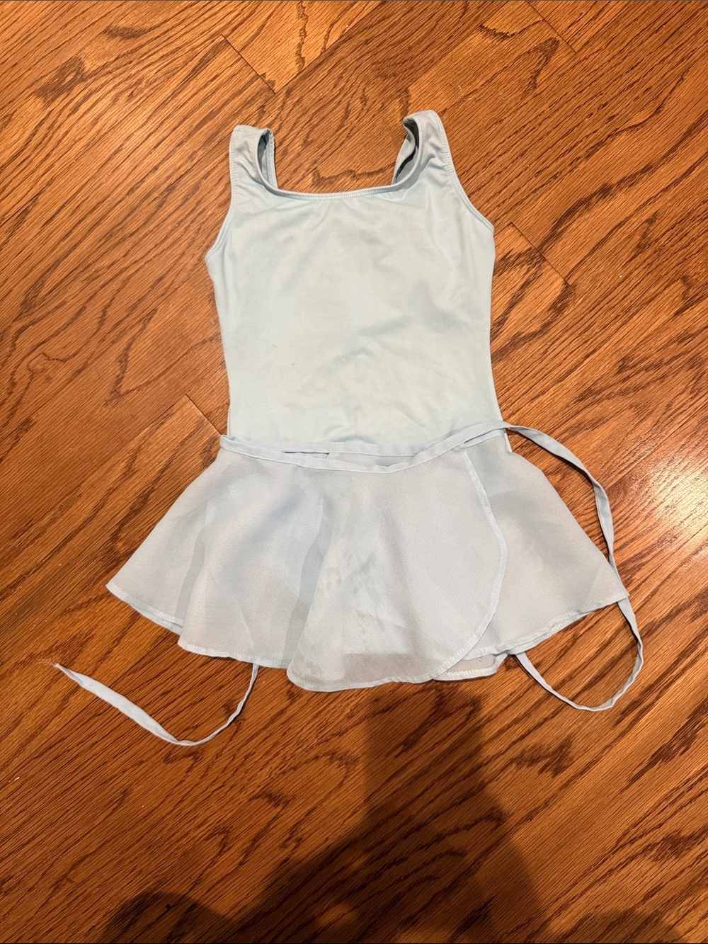 Bloch dance set - Lt Blue leotard & Wrap/Tie Ballet Skirt Set Sz 6/6x